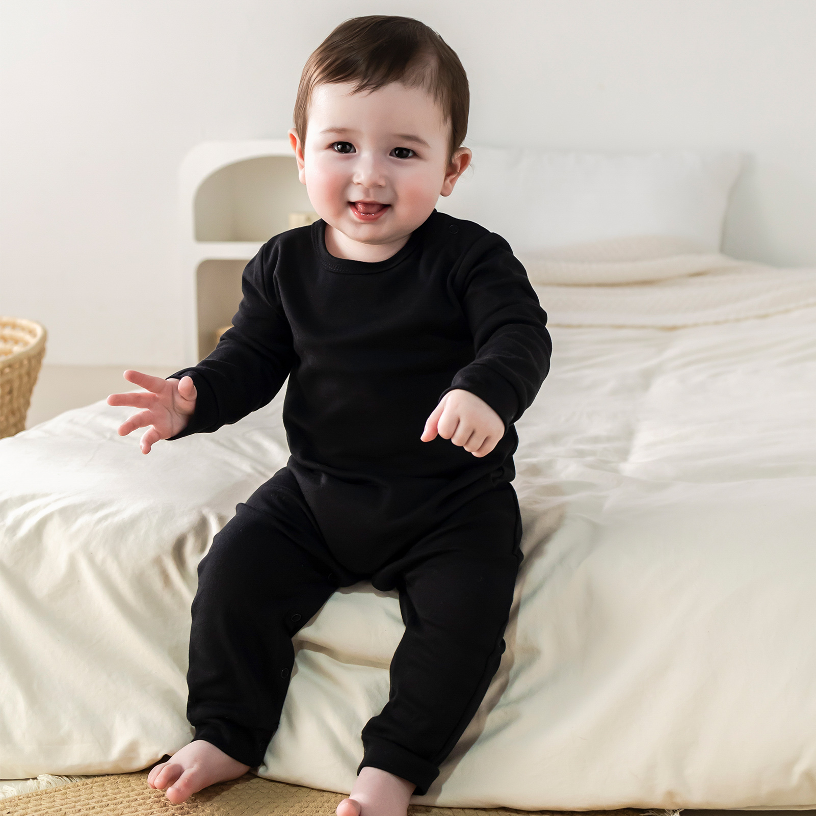 Amazon.com: Jomixa Unisex Baby Romper, Long Sleeve 100% Cotton
