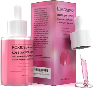 Niacinamide Serum 10% with Tranexamic Acid, Arbutin, Vitamin C & Hyaluronic Acid – Brightening & Dark Spot Corrector for Face – Anti-Aging, Hydrating, Rose Scented 1oz