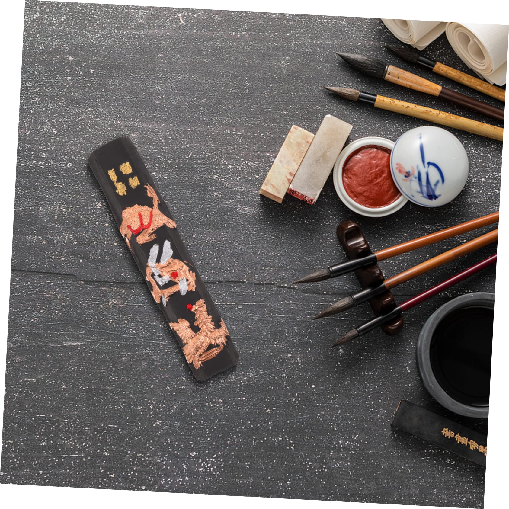 Gadpiparty 3 Pièces Encre Chinoise Traditionnelle Bloc pour Calligraphie Jeu de avec Boîte pour Pratique Artistique et