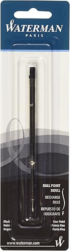 Waterman Recambio de bolígrafo para bolígrafos punta fina tinta negra 734254