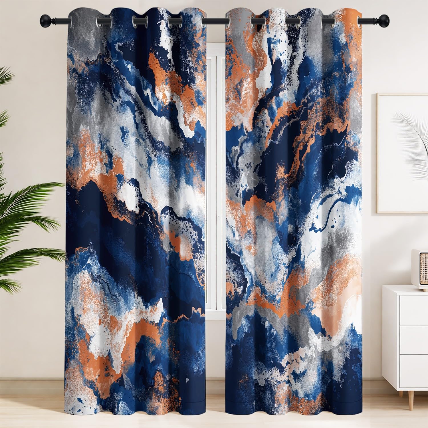 Rideaux isolants marbre esthétique haut de gamme pour intérieur chic