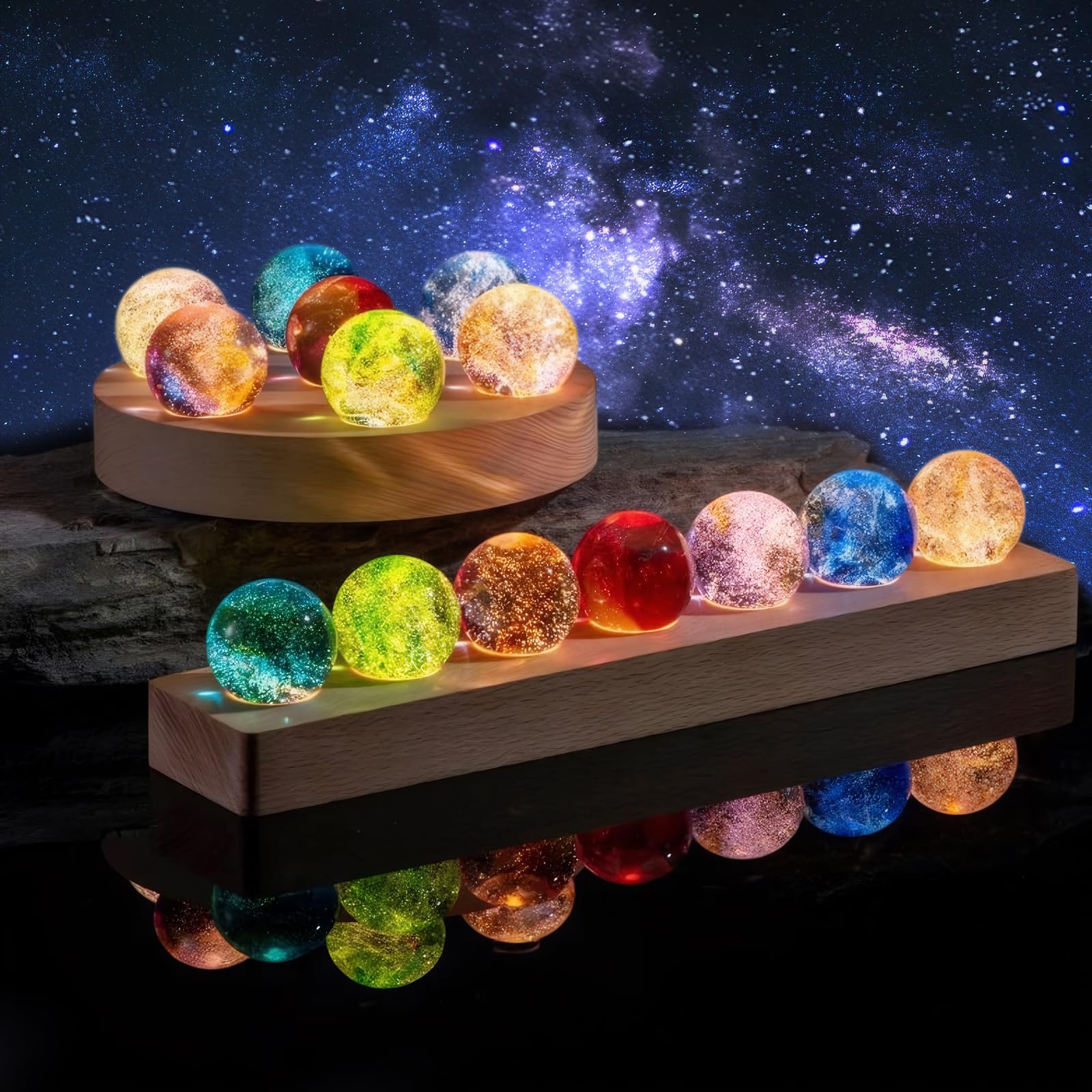 Daisy Bottle Price YU FENG 7 Chakra Glass Ball Night Light - 40mm