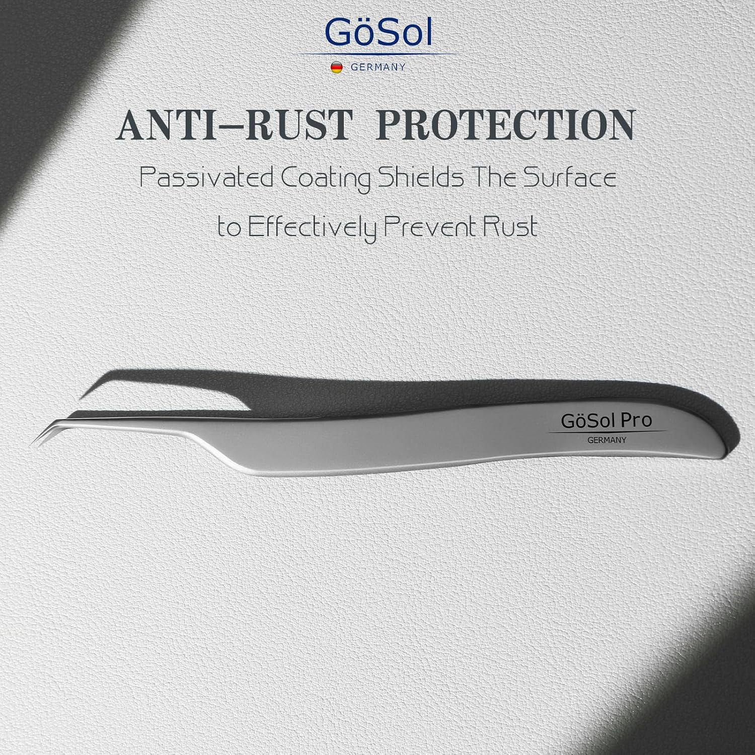 Pro Blackhead Tweezers, Precision Slant Tip for Blackhead Extraction | for Nose & Face, Ingrown Hair Removal, Comedone Tweezers for Men & Women, Skin Impurities Removal Tool, Black Leather Case