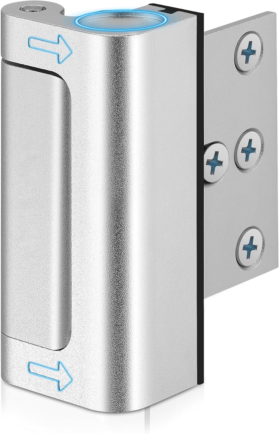 Home Security Door Lock, Door Reinforcement Lock, for Extra Home Security and Privacy, Silver, 1 Pack