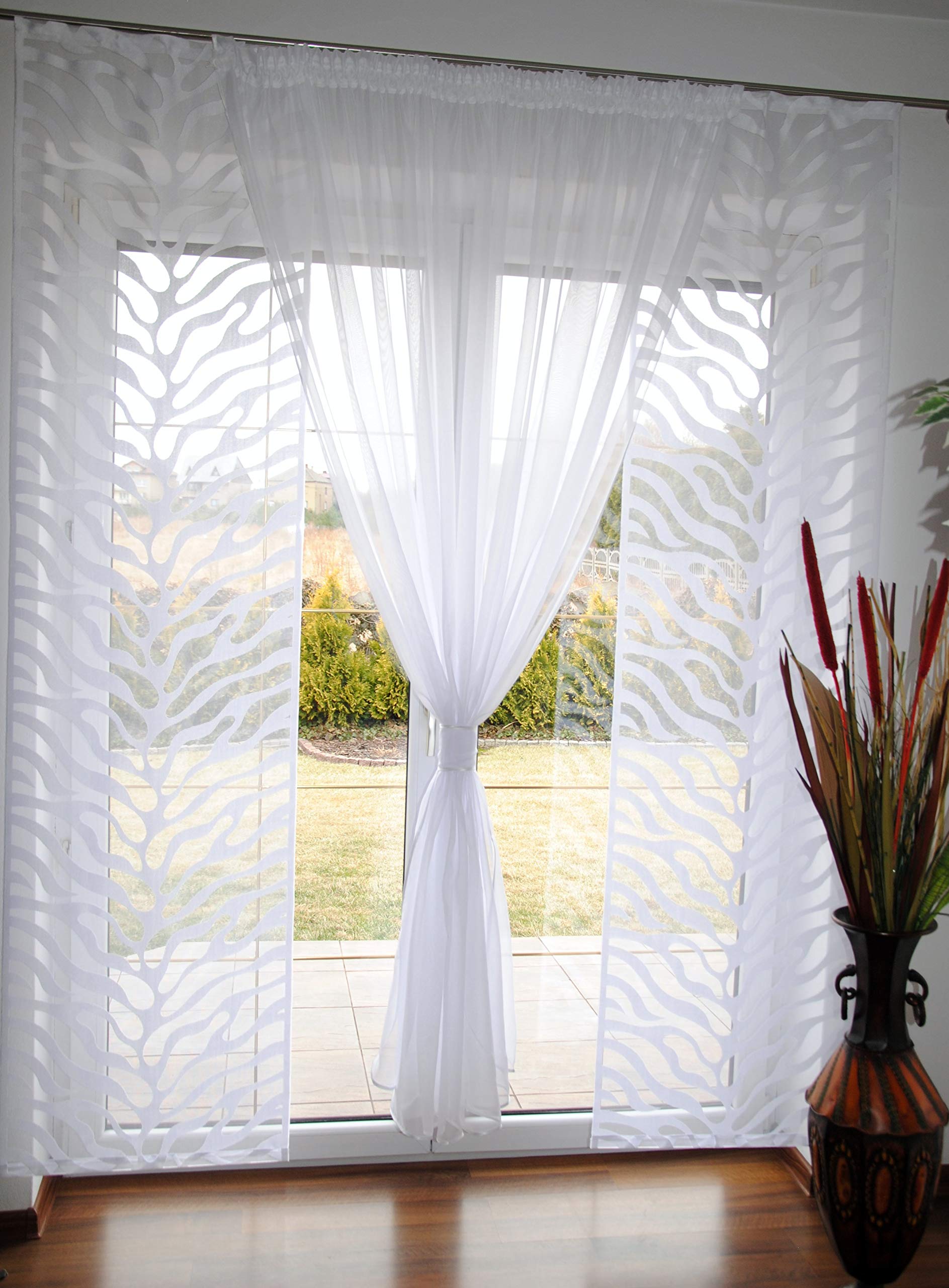 HG-Amelia Rideau de balcon design moderne (motif 1)