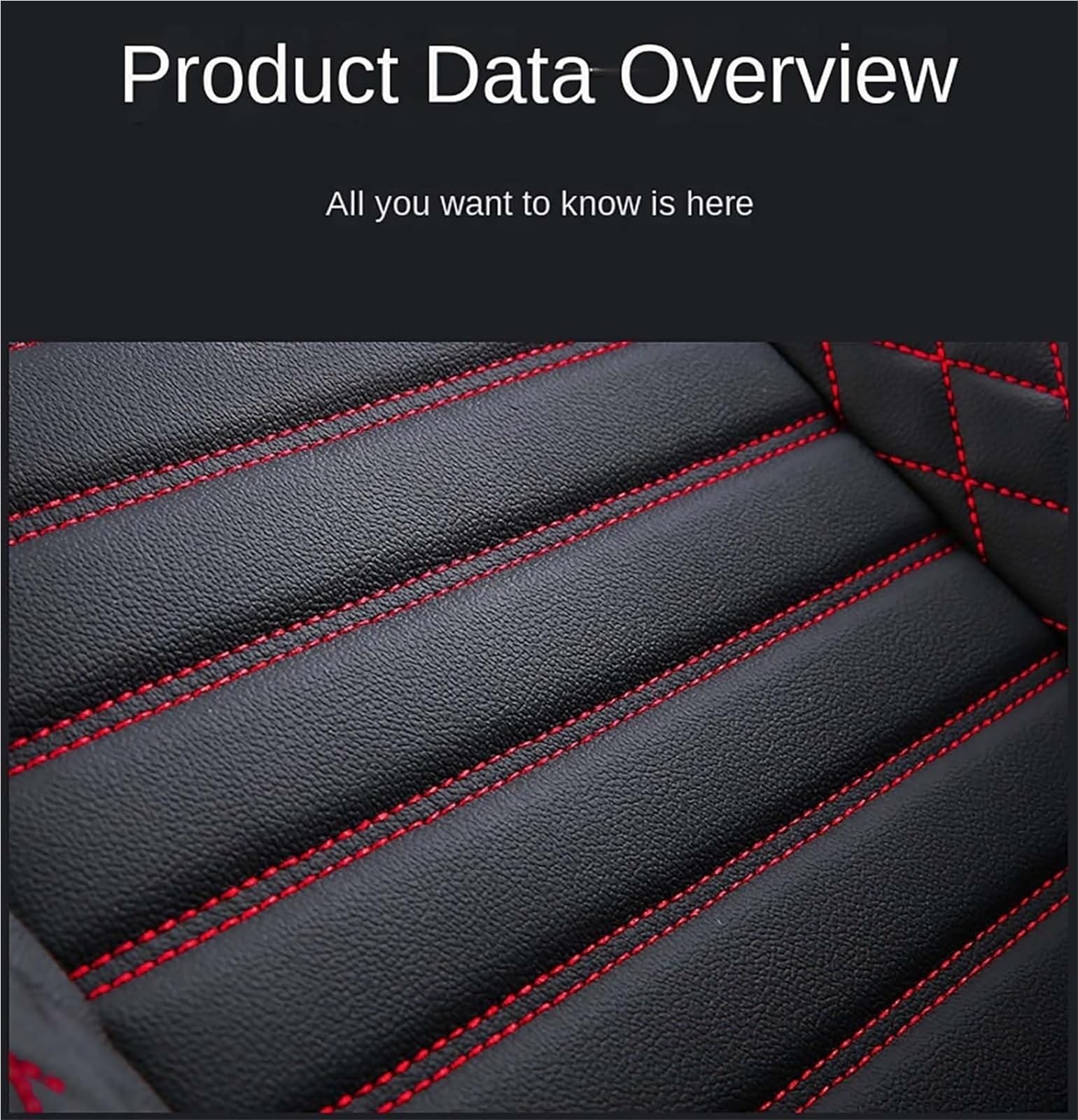 Housse Siege Voiture pour Honda Jazz/Jazz Crosstar 2005-2025, Coussin en Cuir De Première Imperméable Et Résistant À l'usure, Housses Siege Avant Arrière Auto Protection Accessoire(Black Red)
