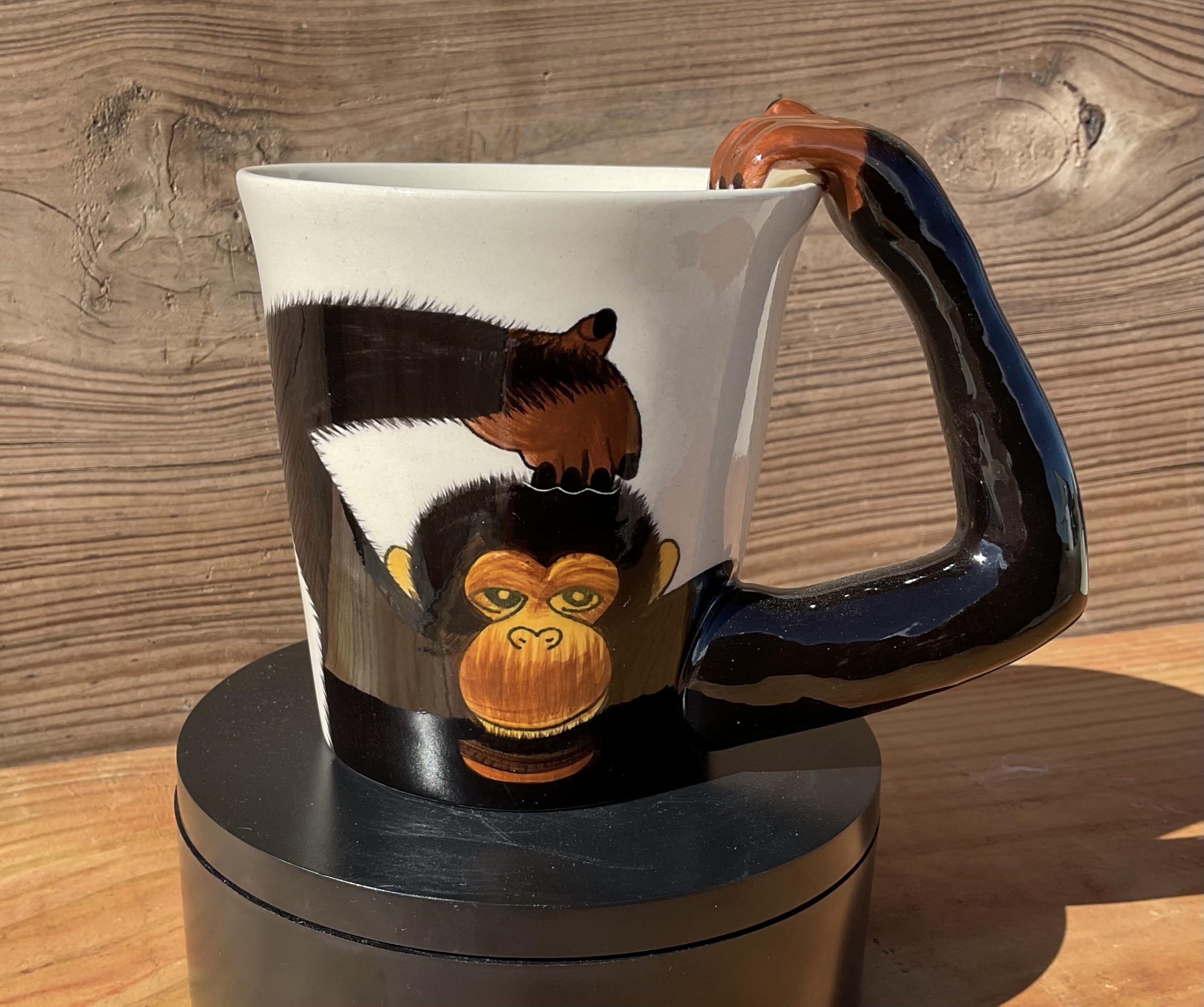 Amazon.com: Juhlin Glass Studio Monkey Coffee Mugs -Planter - Pen