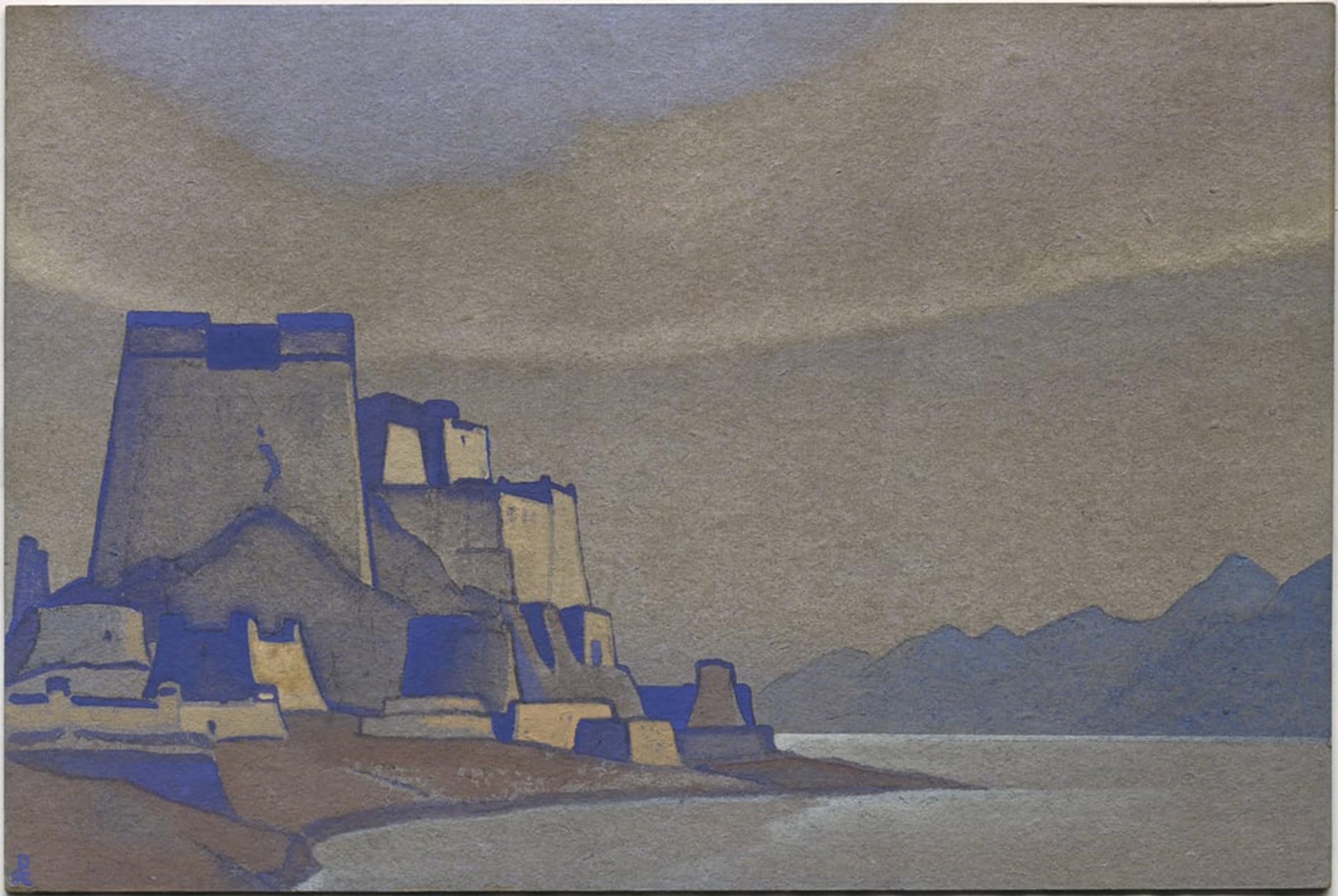 POSTERIIk Vintage Art Print Images Pictures Print Tibet Dzong by Nicholas Roerich Modern Colour Posters for Office Home Decor 60x90cm