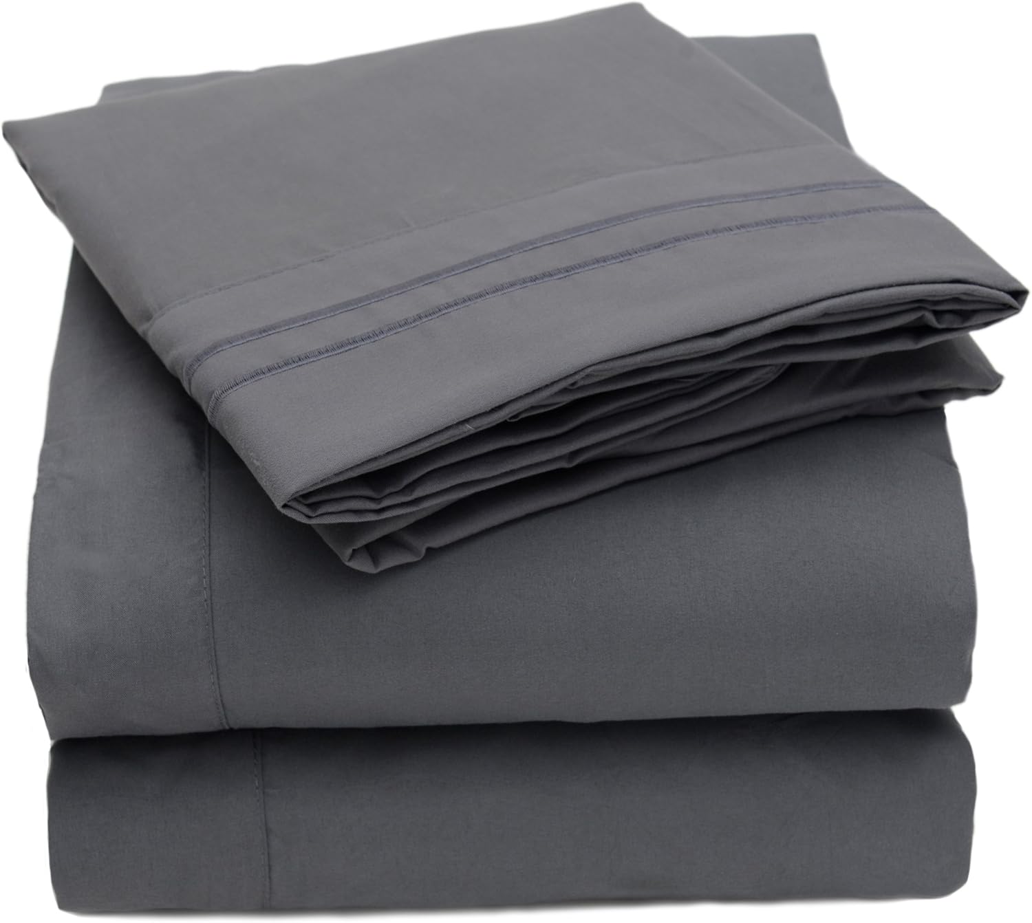 Sweet Home Collection 3 Piece 2000 12 Colors Collection Egyptian Quality Deep Pocket Bed Sheet Set, Twin, Brown