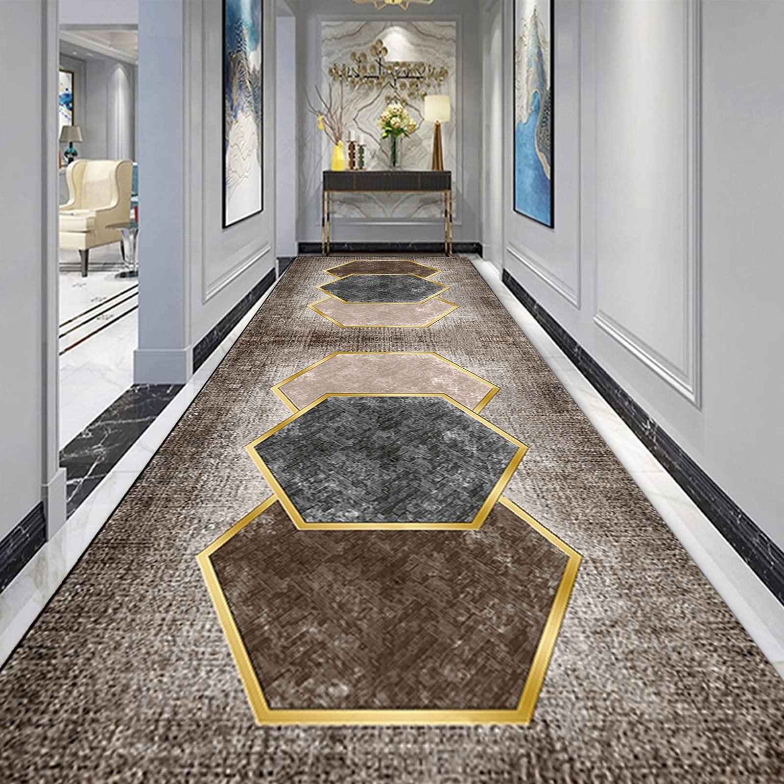 Bardzo długi korytarz Wąskie dywaniki, 60 cm/70 cm/80 cm/100 cm szerokości, dekoracyjne korytarze dywanowe, komercyjne dywan hotelowy hotel hotel dywanik (Size : 60x150cm)