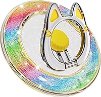 Vista 18 de Soporte magnético de anillo de teléfono para MagSafe, [rotación flexible de 360°], soporte de agarre magnético para anillo de dedo, apto para iPhone