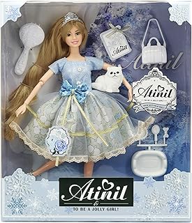 TOYS LAND Atinil Fashion Doll, 29-cm Jointed Toy Doll With A Gorgeous Dress And Silky Long Hair, Atinil Fashion Classical Collection Doll Best Birthday Gift for Girls Kids Age 3+ Years (07044)