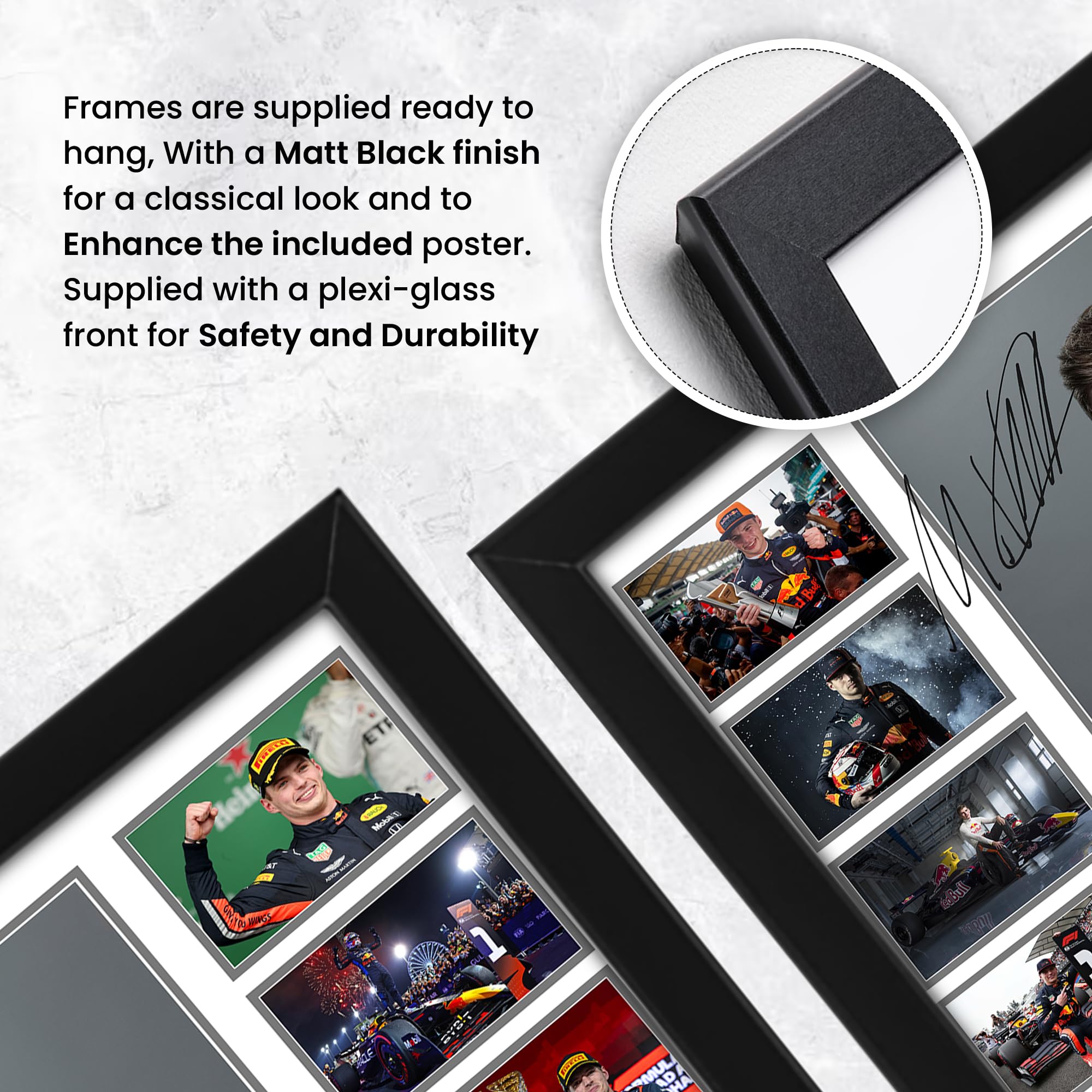 Max Verstappen Affiche signée Édition limitée autographe Objet de collection A4 30x21cm