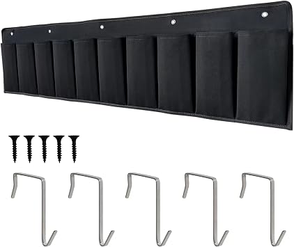 RVZONE 10Pocket RV Hanging Shoe Organizer with Hooks for Shoes Toys Tools