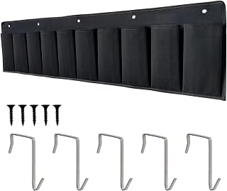 RVZONE 10‑Pocket RV Hanging Shoe Organizer with Hooks for Shoes Toys Tools