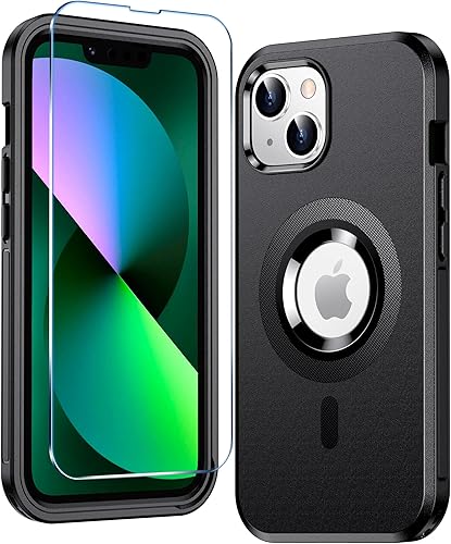 Miniatura 13 de Funda magnética para iPhone 13, compatible con MagSafe, no amarillea, transparente, protección contra caídas de grado militar, antideslizante,
