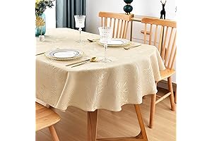 Shiny Oval Jacquard Tablecloth: An Enchanting Tapestry for Your Dining Occasions