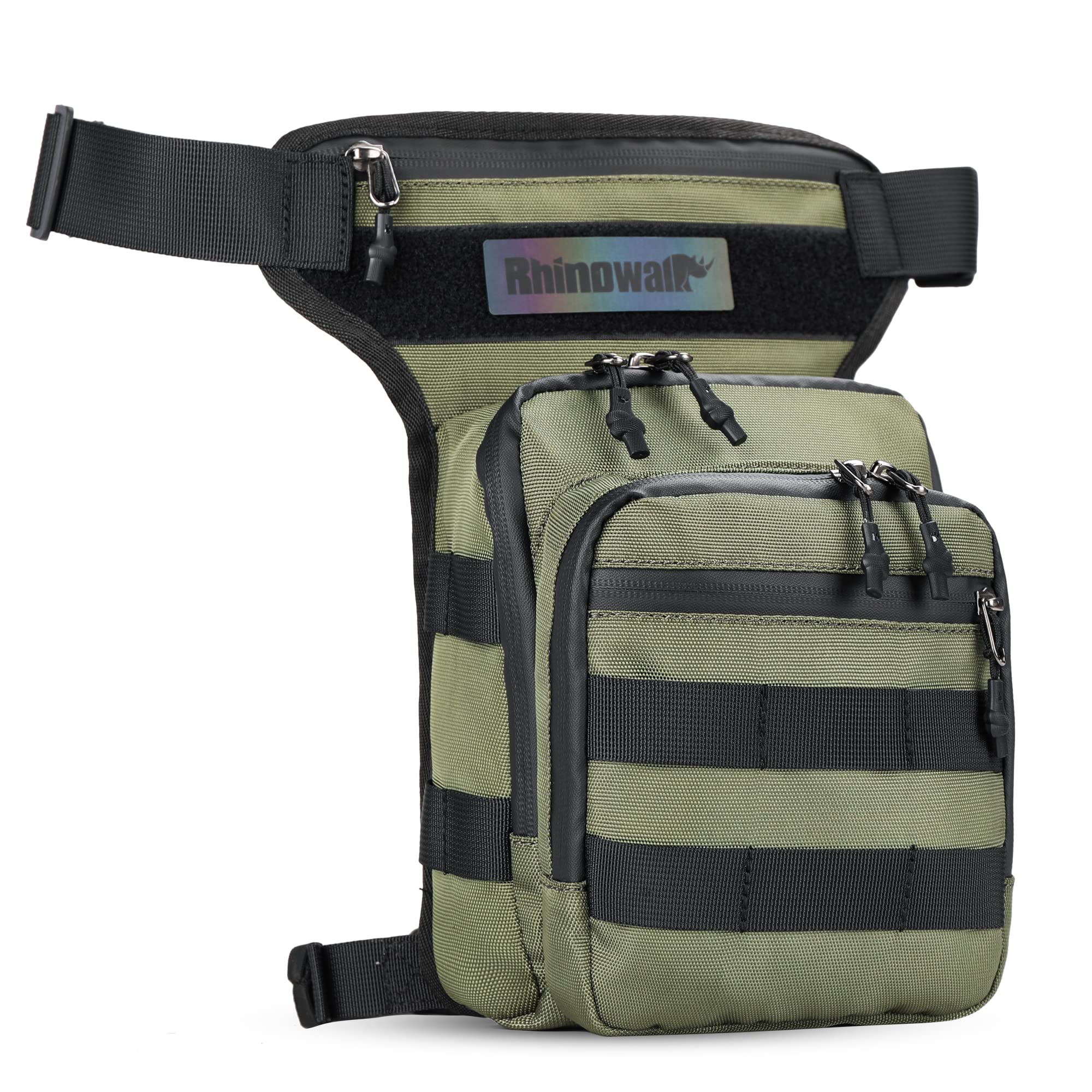 RhinowalkMotorcycle Drop Leg Bag Fanny Pack Waist Hip Bag Shoulder Bag Thigh Packs for Outdoor Travel Fishing Hiking Cycling