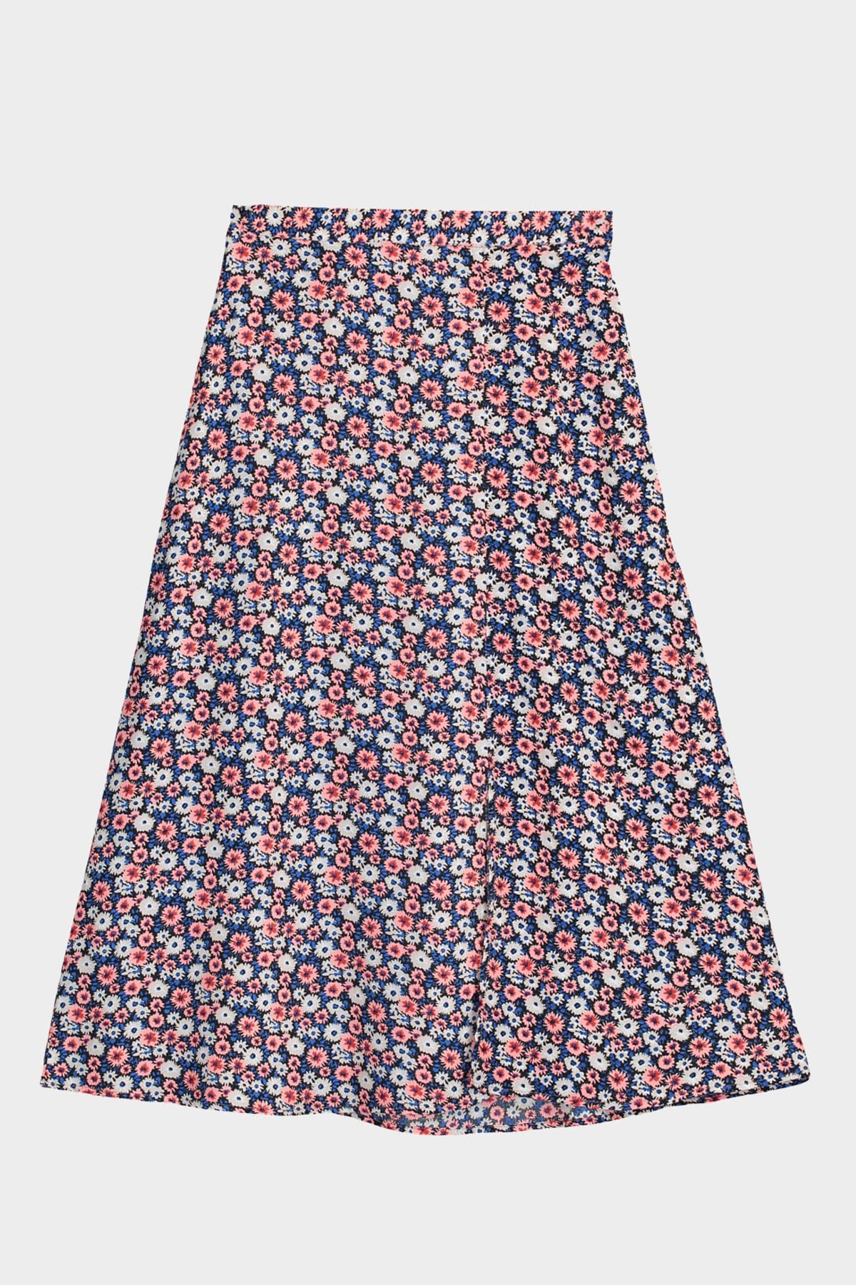Trendyol Women's Black floral Patterned teardinner Skirt, 40