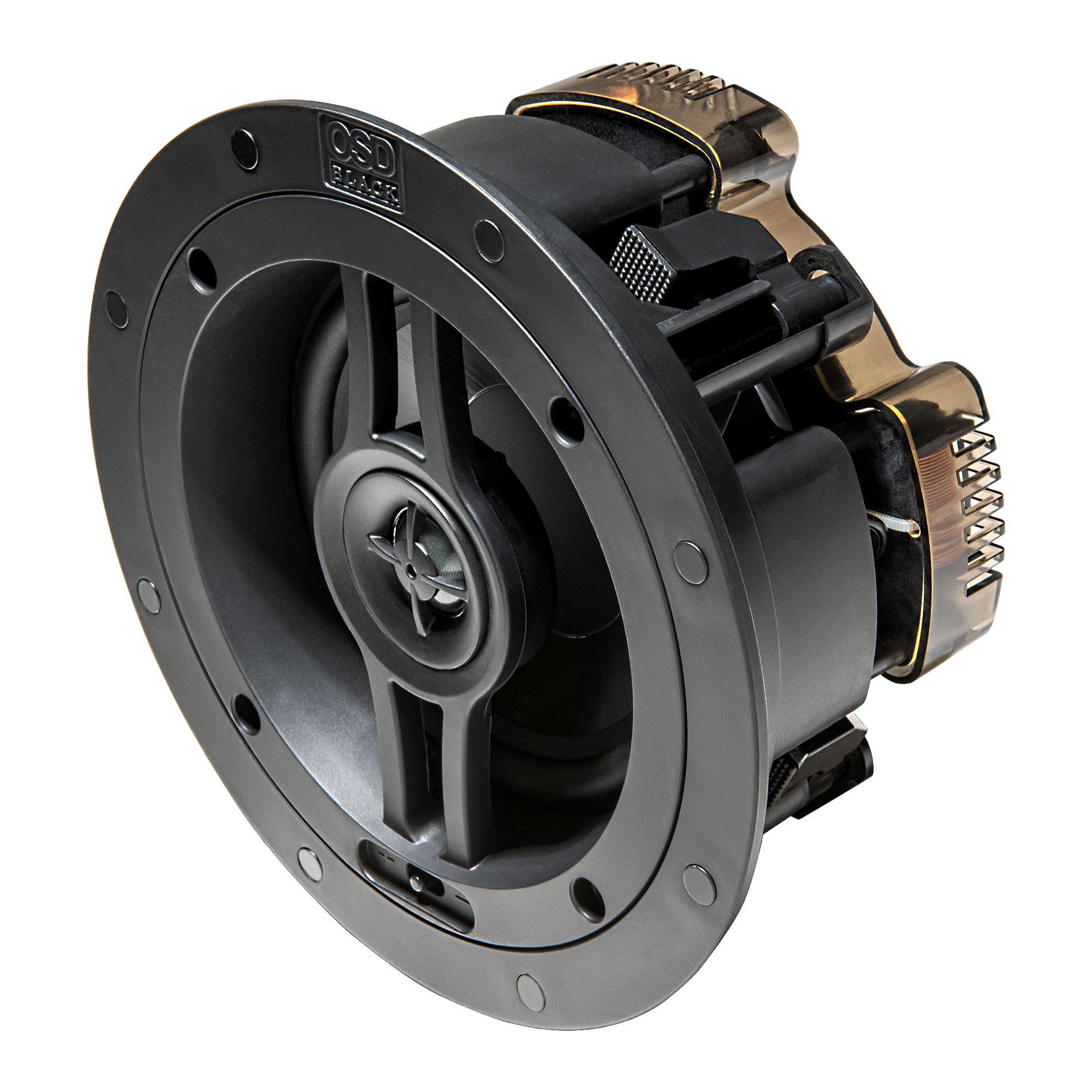 OSD Black5.25" in-Ceiling Speaker w/ 1" Parachute Silk Soft Dome Tweeter, Pair - BK-R52