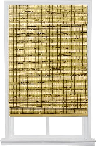 The Shade & Shutter Factory Colorado - Persianas romanas de bambú sin cordones (27 pulgadas de ancho x 64 pulgadas de largo)