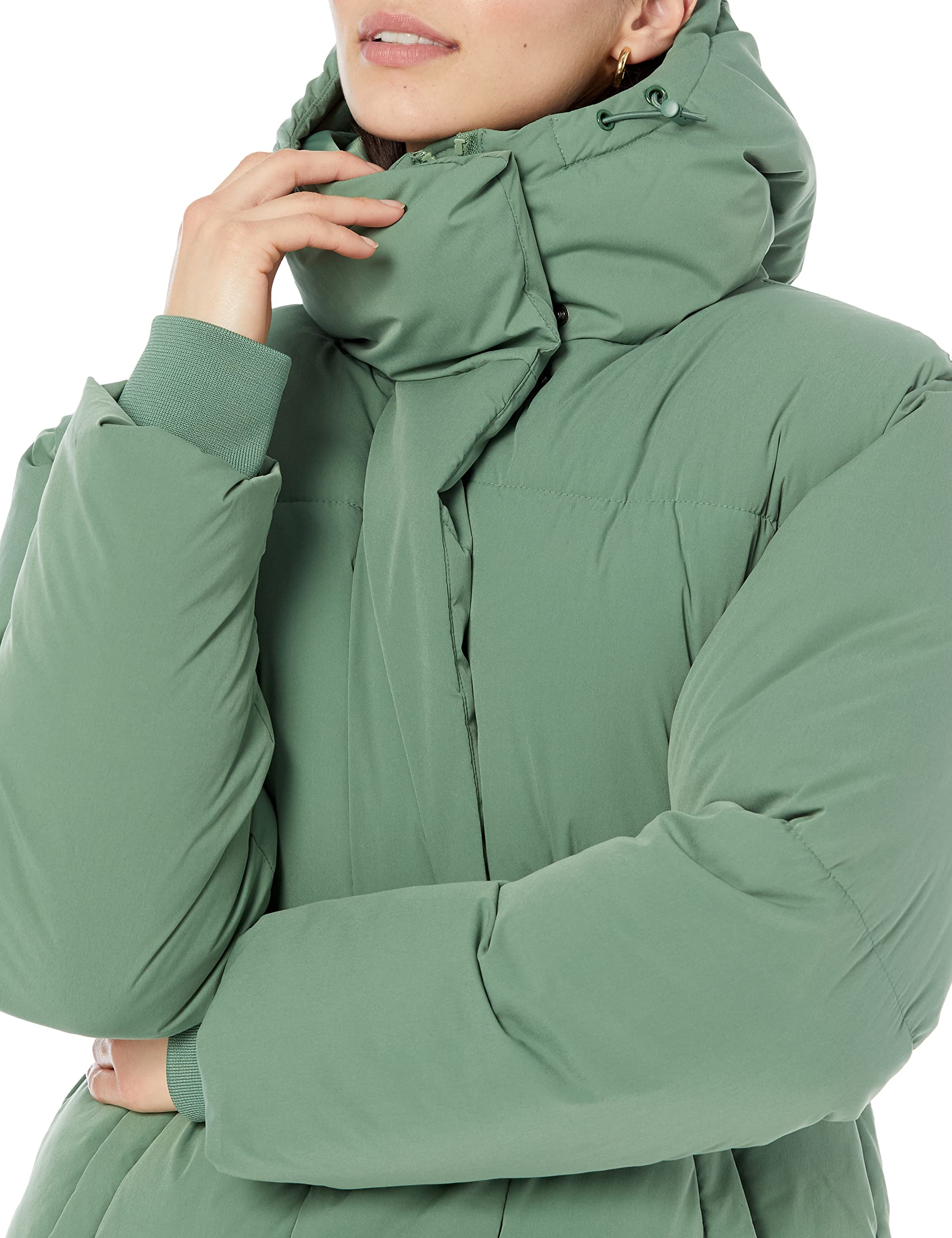 Amazon Essentials Damen Kurz Geschnittene Daunenjacke mit Kapuze, Puffer Winterjacke für Damen (in Übergröße erhältlich)