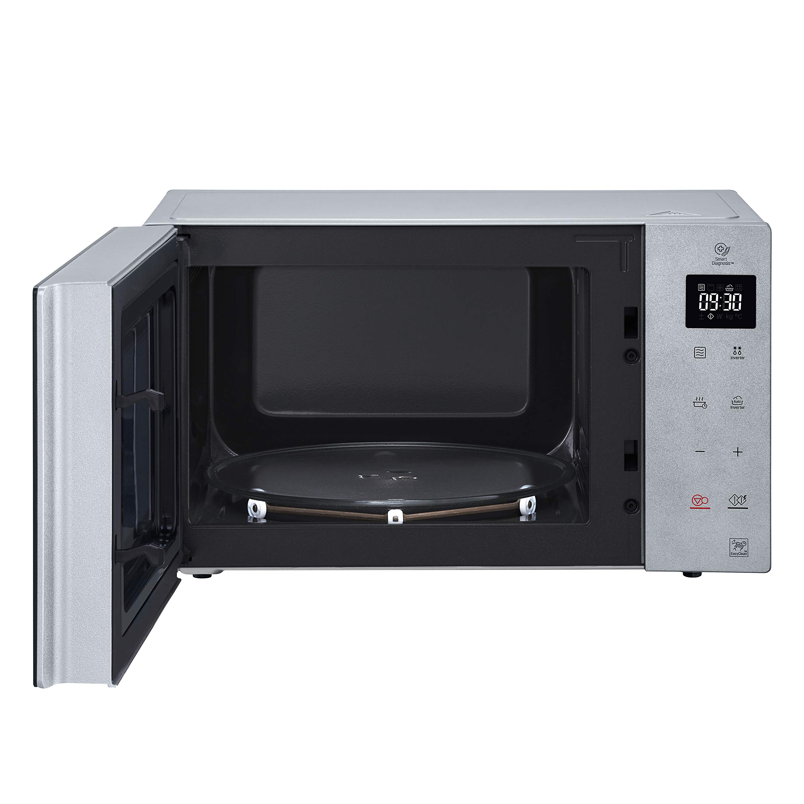 LG Kitchen, MH6565CPS, Forno Microonde Smart Inverter Grill, 5 livelli di potenza, 25 Litri, Inox, 1150 W