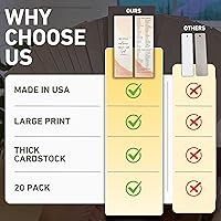 Vista 3 de Books of The Bible - Marcapáginas cristiano - Paquete de 20 - Impresión grande - Hecho en Estados Unidos