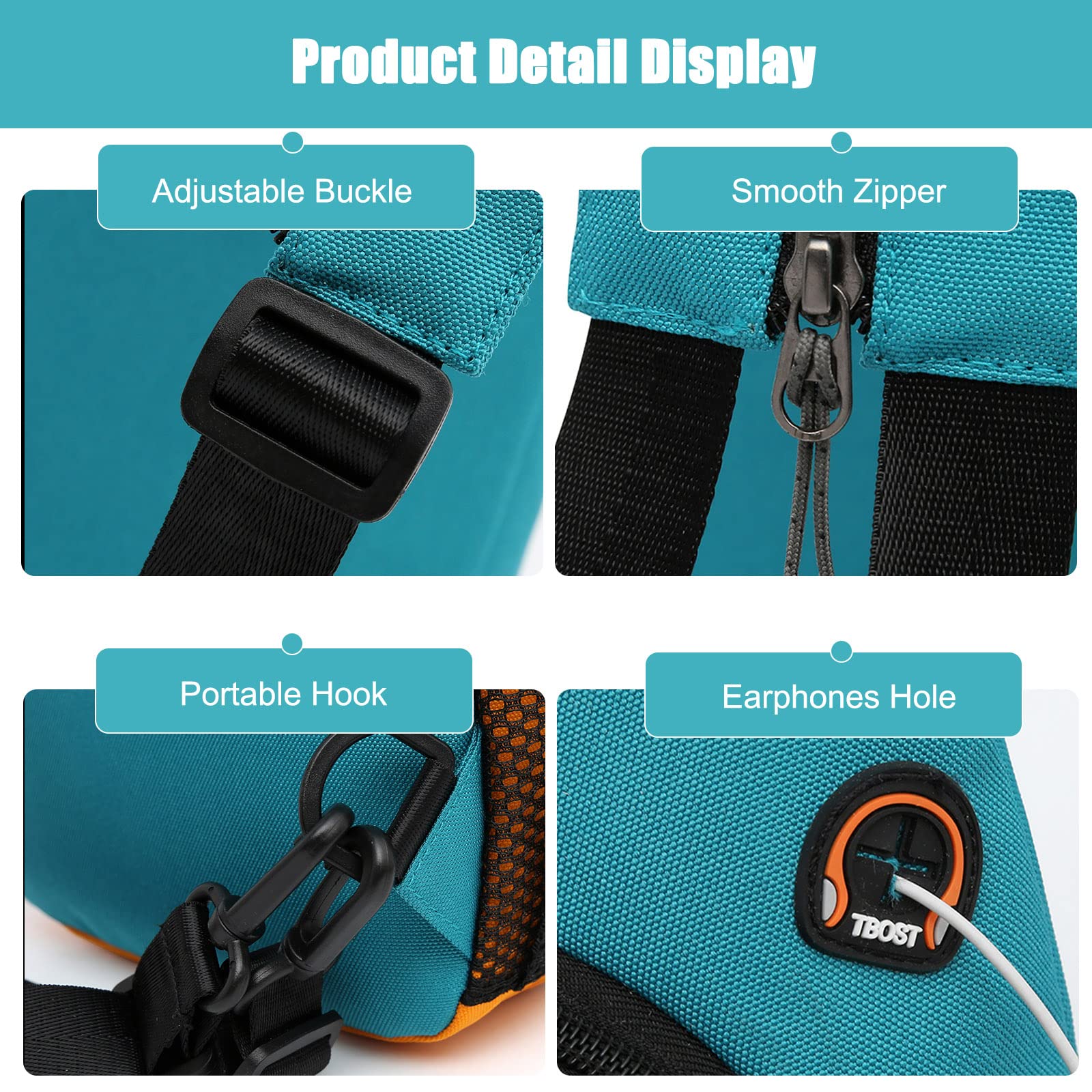 FANDARE Bolsa de Pecho Bolsos Cruzados Mochila Bolsa de Escuela Bolso Hombro Mujer Riñoneras Bolsa Cruzada Bolsos Bandolera Hombres Sling Bag para Ciclismo Escolar Viaje Senderismo Crossbody Bag