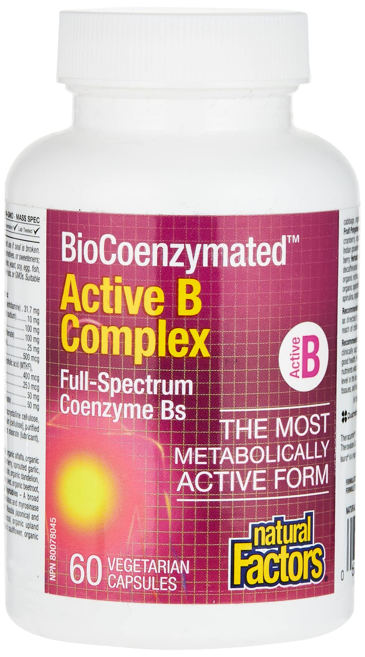 Biocoenzymated Active B Complex, 60 Vegetarian Capsules
