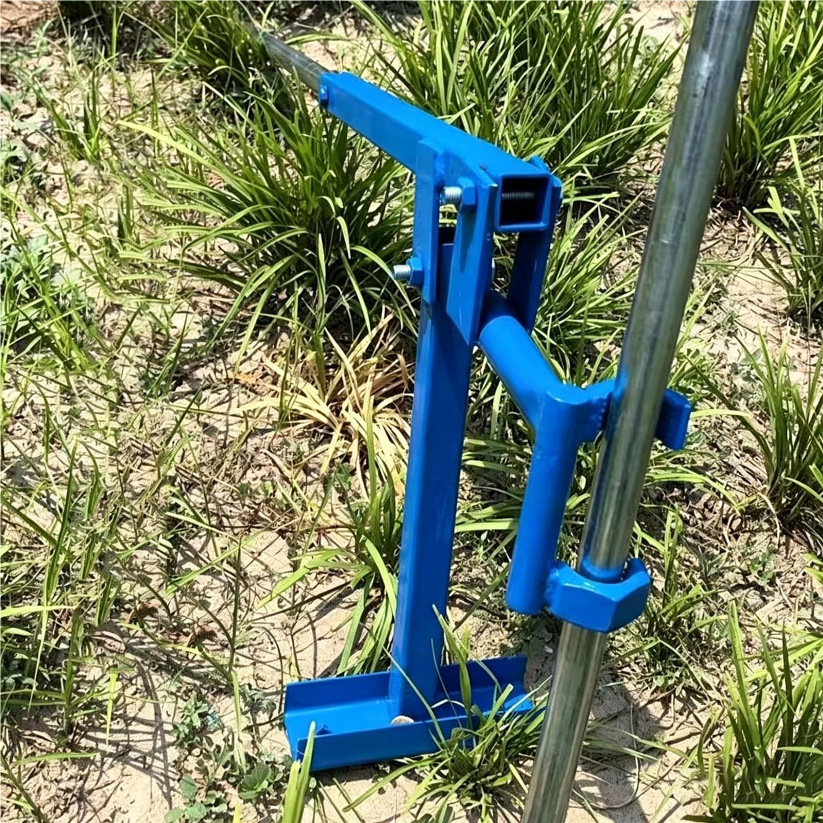 Chzffd One Color Iron Fence Pole Puller, Heavy-Duty Ranch And Farm Fencing Tools, Effortless Tree Remover For Remove Rail/Rebar Stake/Wood Stakes, Added Leverage(For 29-34Mm Pole)