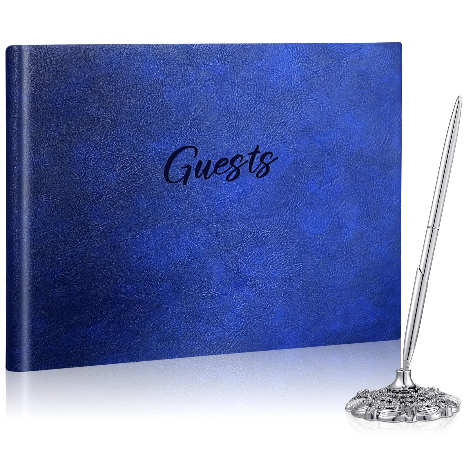 Amazon.com: Leather Guest Book and Pen Stand Set, 10.5