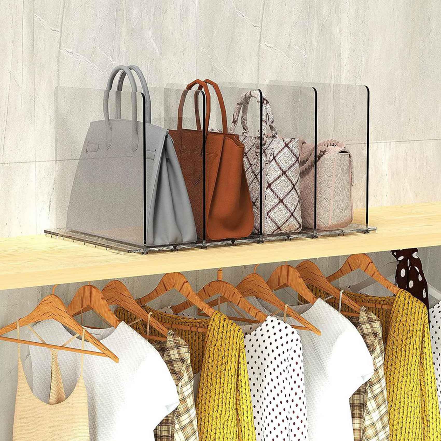 3X Organizer per per, Divisori per Ripiani per L'Organizzazione ' Organizzatori per nel Plastica Regolabili per Armadi