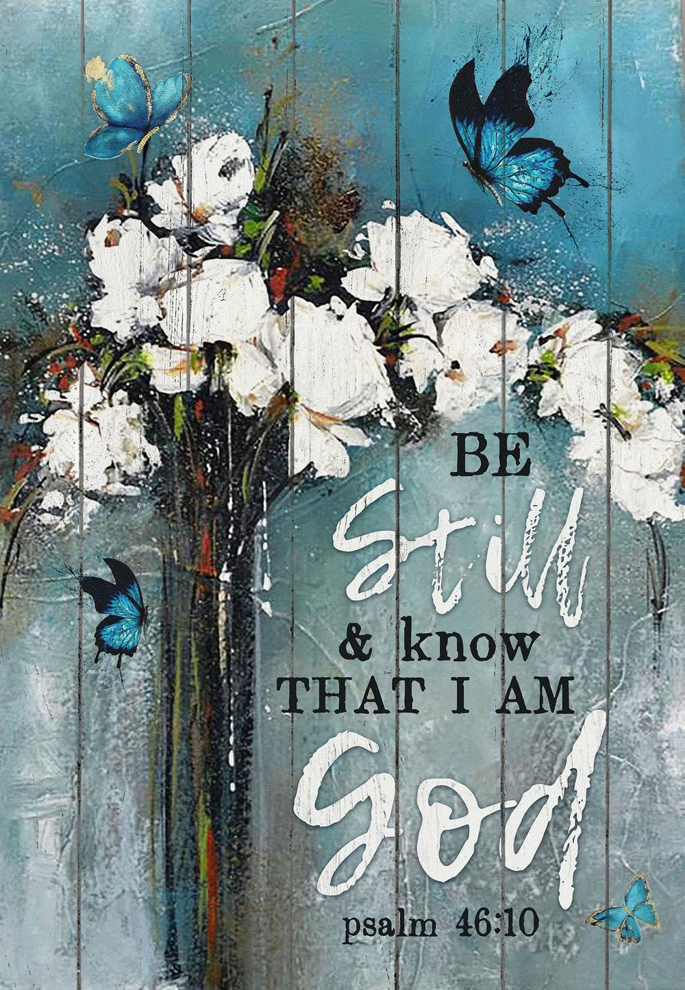 Yaasimoule Color Poster Be Still And Know That I Am God Lovers Sunflower Wall Art Home Decor Hah