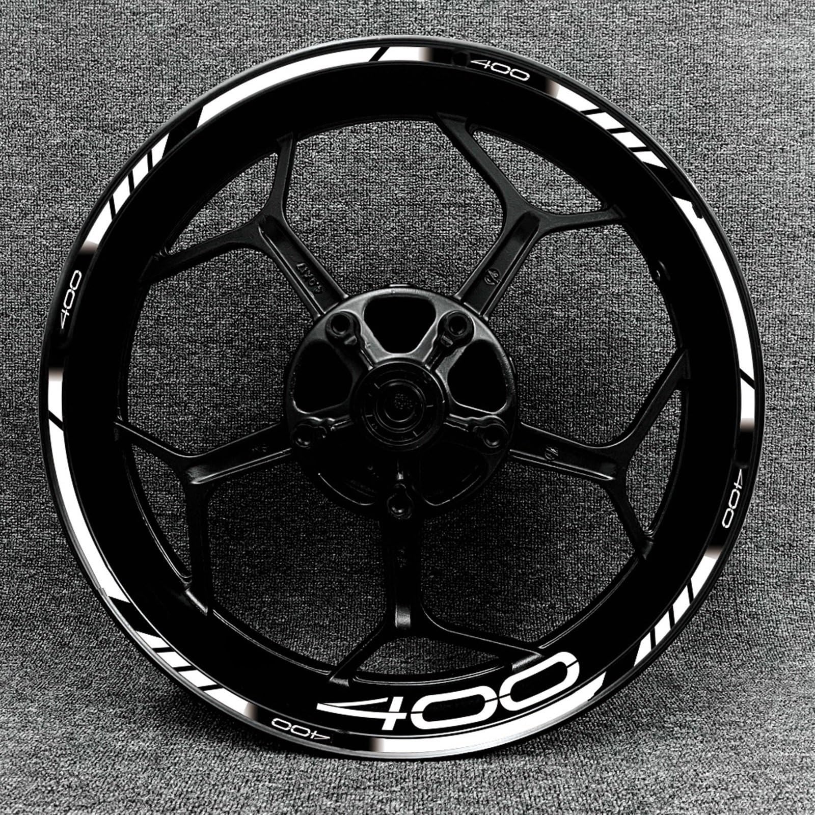 Stickers Motorcycle Wheel Stickers Night Reflective Decorative Rim for Kawasaki Z400 Z 400(Style 8)