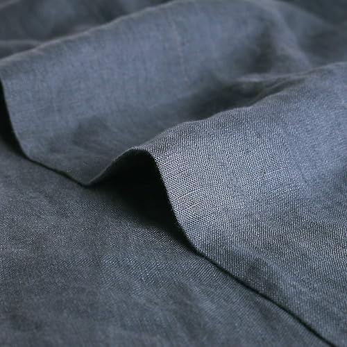 Miniatura 8 de S VICTORY SYMBOL Sábana encimera de lino 100% puro, 1 pieza de lino francés lavado a la piedra, sábana superior transpirable, suave (108 x 102