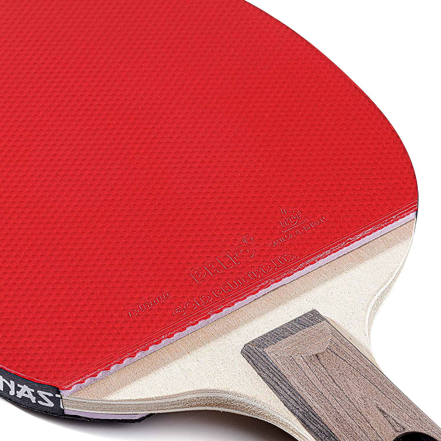 Dynasty Extra Raquette de Tennis de Table Penhold avec étui – Caoutchouc Palio approuvé ITTF – Style Chinois
