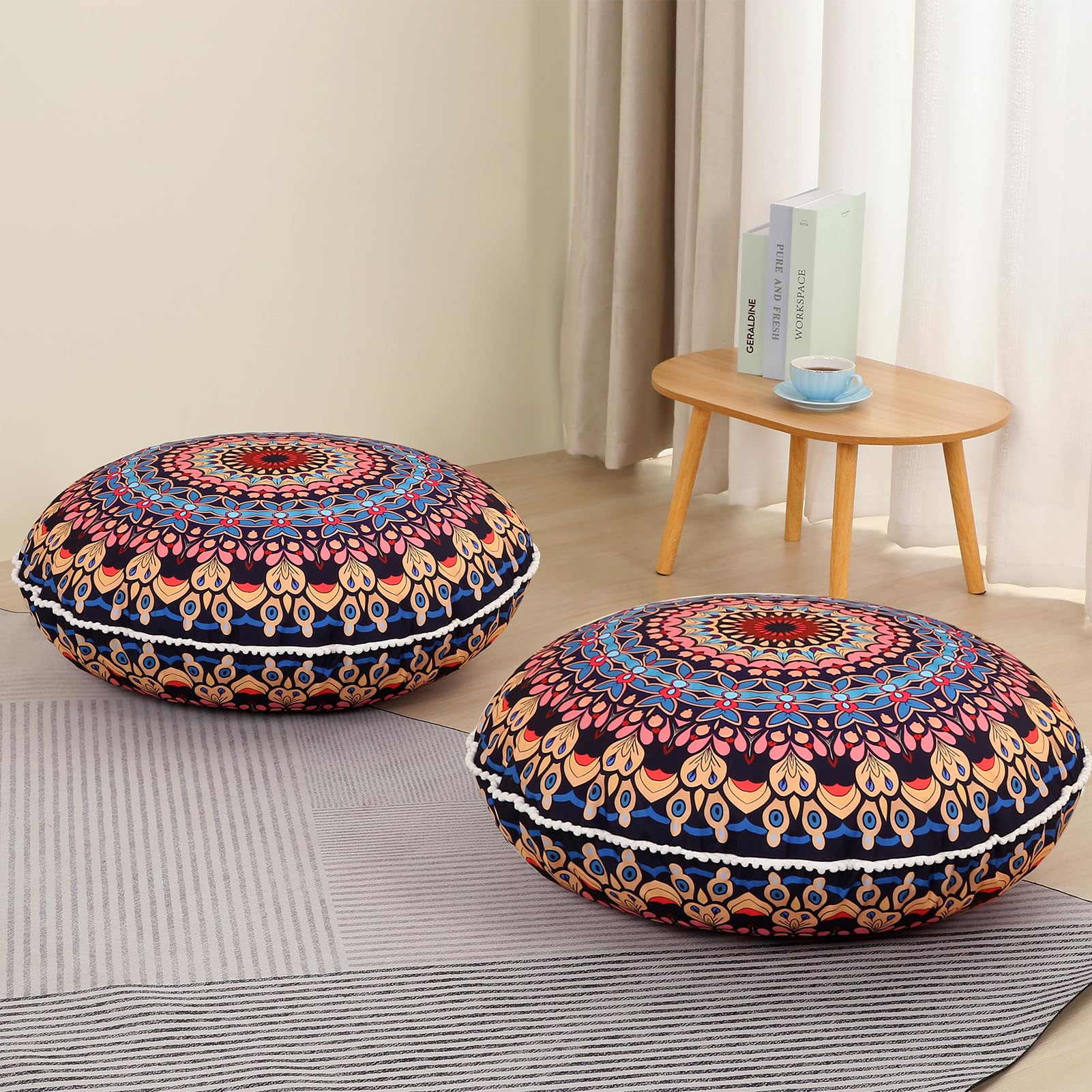 LOVMOC Round Floor Pillow