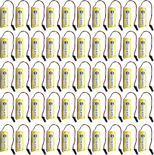 *(50-Pack) 1770-XYC Lithium Battery 3V 1800mAh Replacement for 1770-XYCA 1770-XYB 1756-BA1,for Allen Bradley 1770-XYC