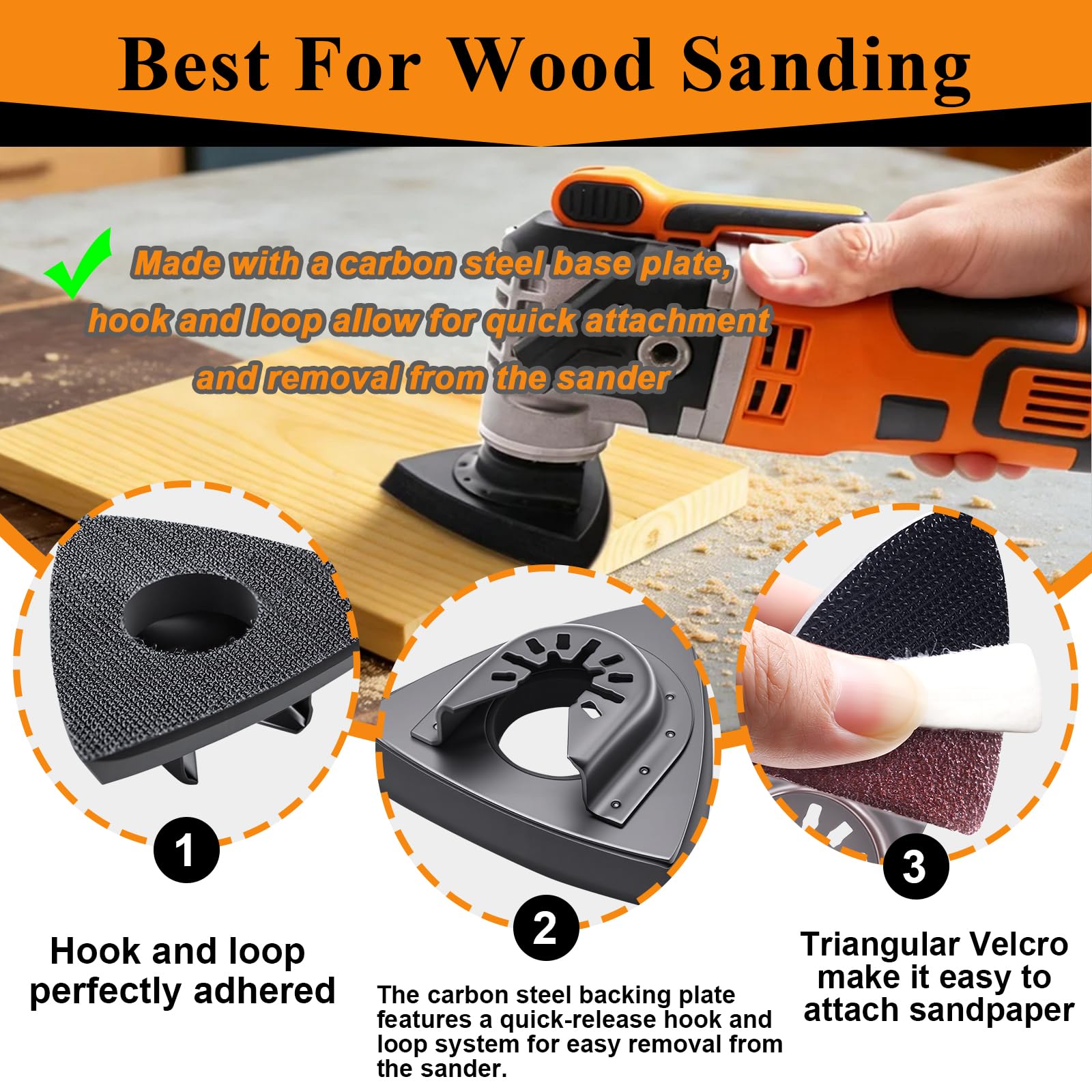 Oscillating Tool Sanding Pads Kit - 114 Pcs -6 Oscillating Tool Sanding Pads Kit - 114 Pcs -6