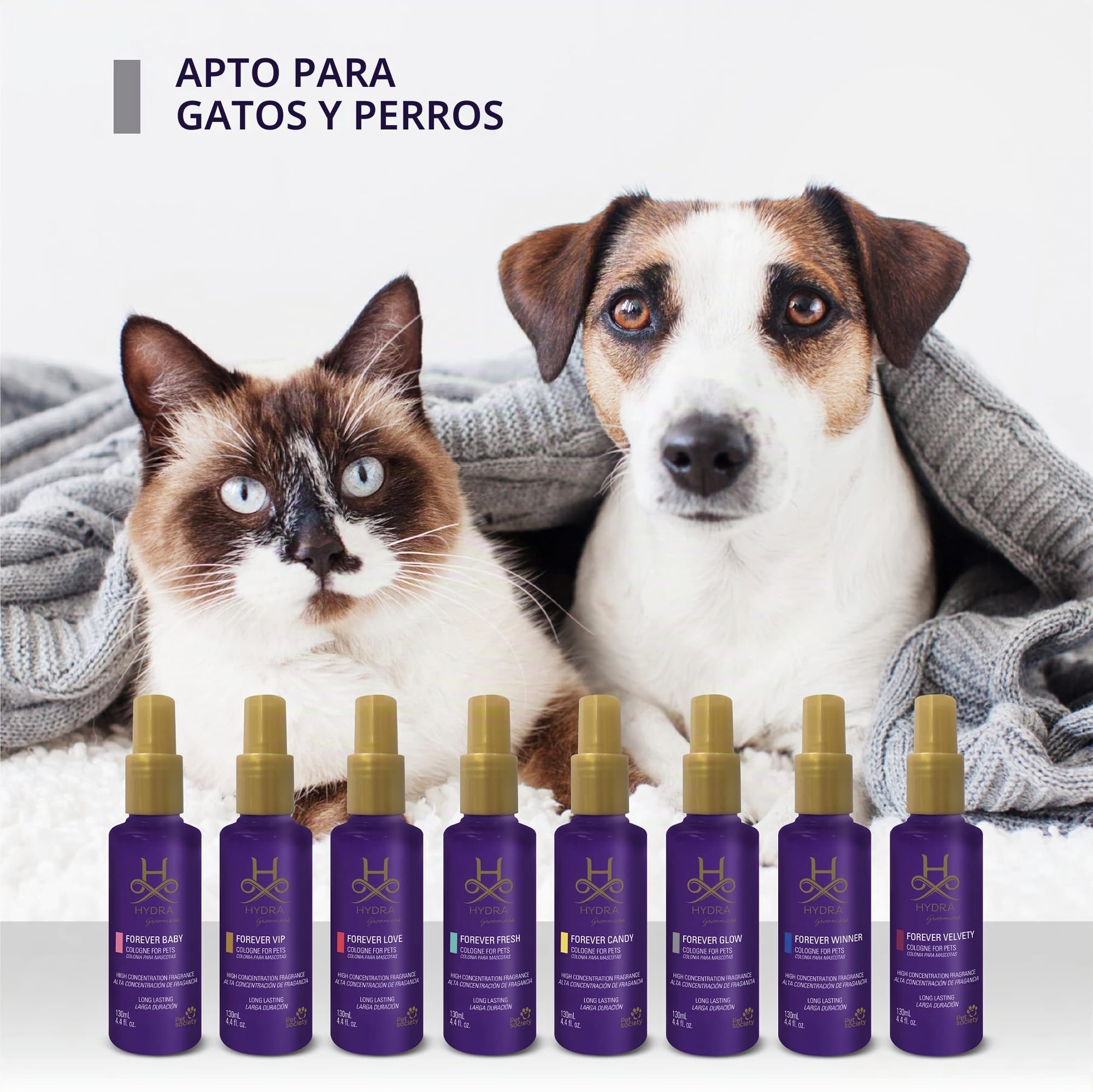 Hydra Groomers' Forever Glow Colonia para gatos y perros en aerosol de aseo personal, 4.4 onzas líquidas