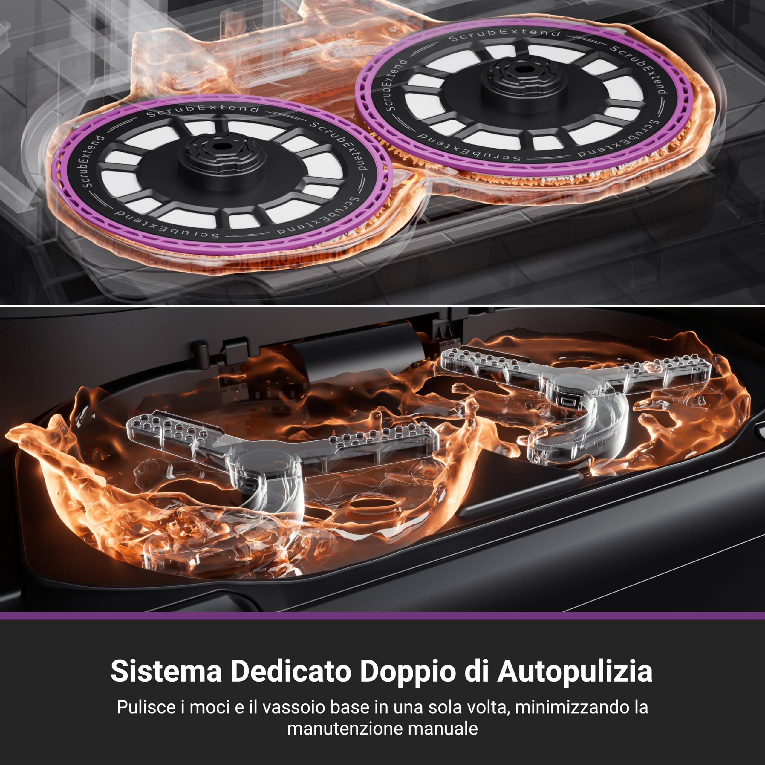 EUREKA J15 Max Ultra Robot Aspirapolvere Lavapavimenti, Aspirapolvere Robot Potente Aspirazione 22000Pa, Lavaggio Mocio ad Acqua Calda a 80℃, Batteria 6400mAh, Stazione Autopulizia/autopulente, Nero