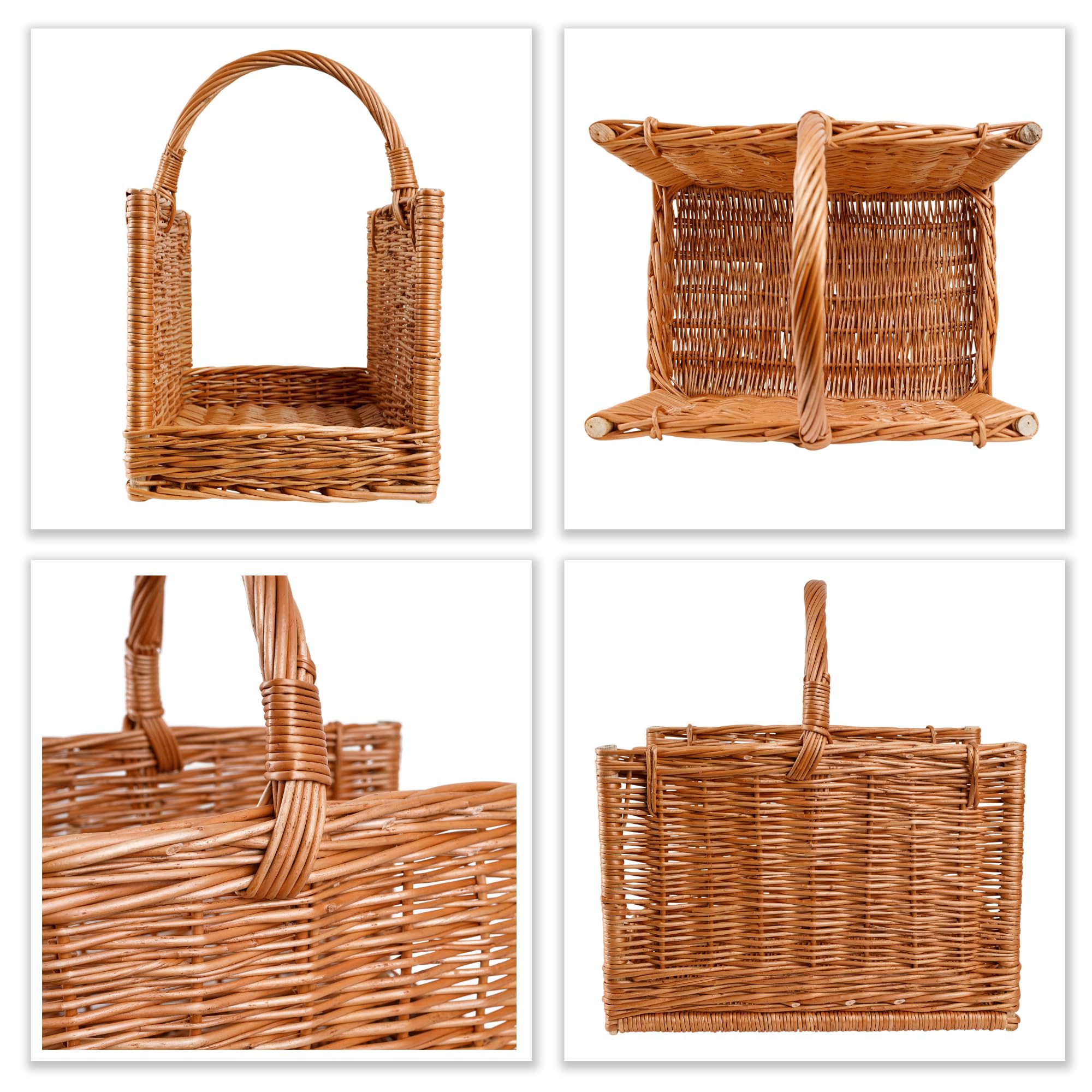 Creative Home Kosz Wiklinowy Przechowywania Drewna Kominkowego z 45x30x47cm