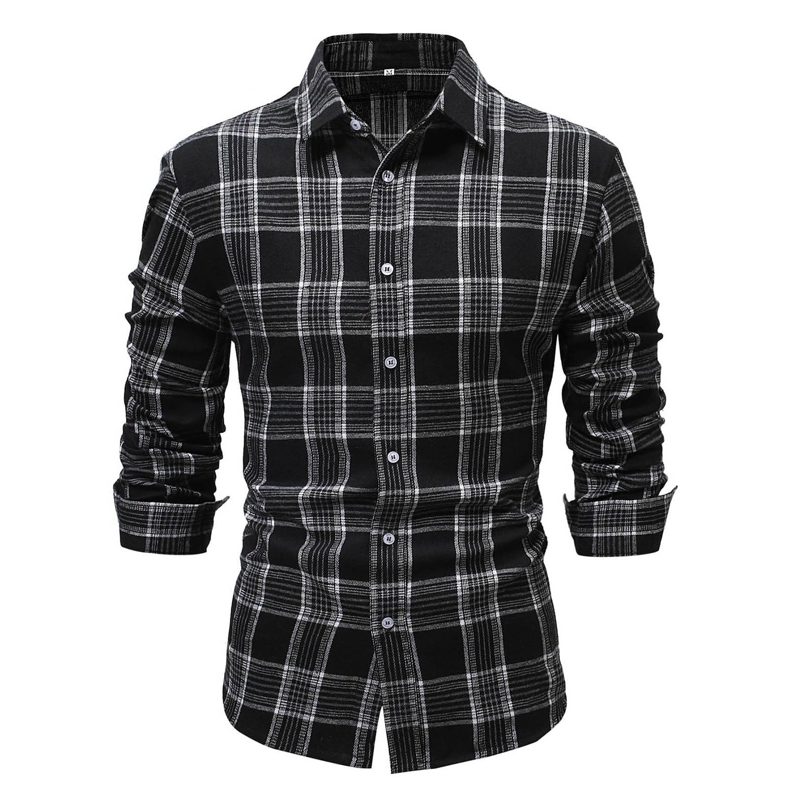 Genérico Camisas de Verano Hombre Manga Larga Camisas de Trabajo Hombre Manga Larga Camisas Hombre Manga Larga Verano Antiarrugas Camisa Cuadros Hombre Verano