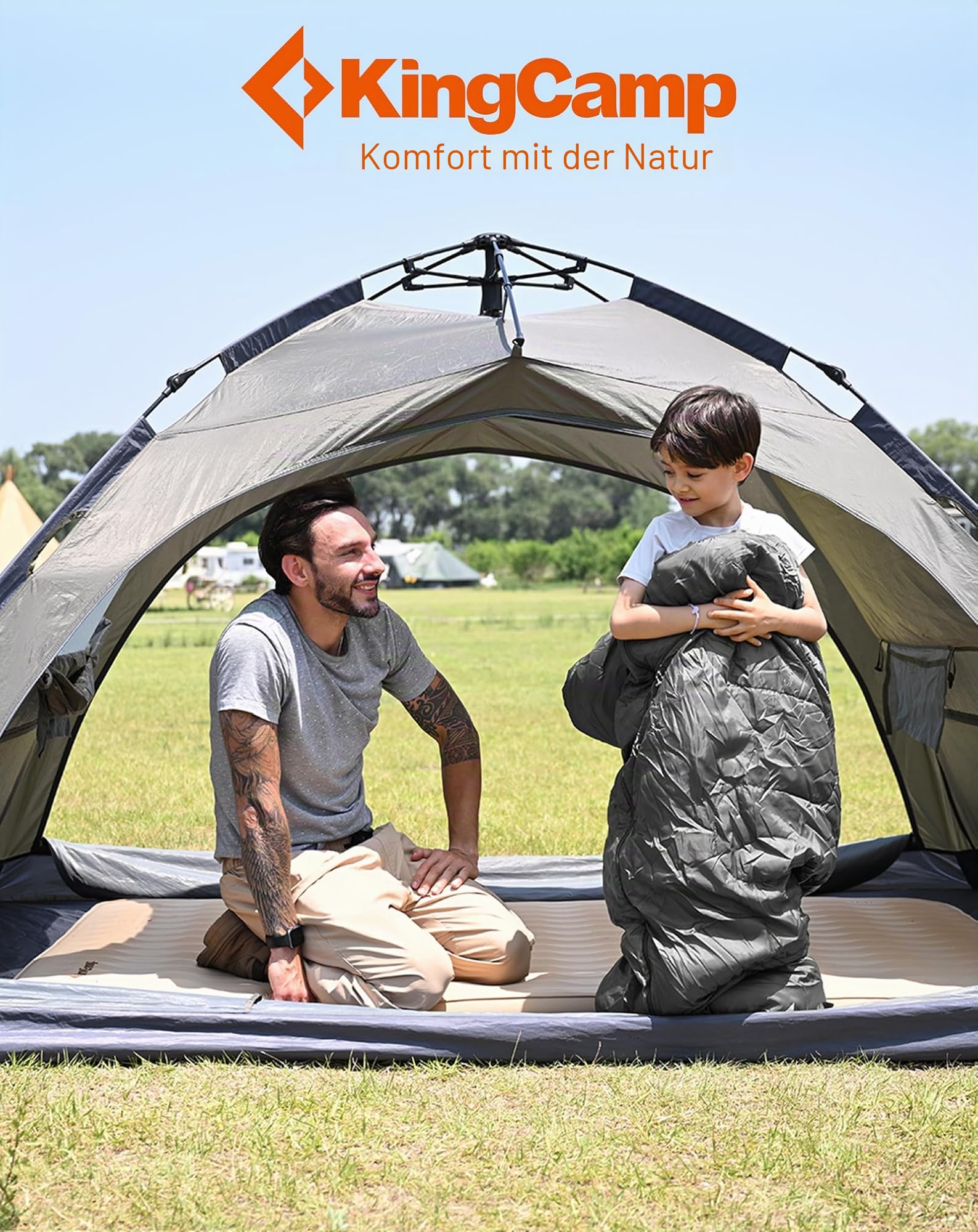 KingCamp Schlafsack Kinder aus Baumwoll-Flannel für 100-145cm