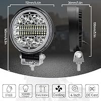 Dinfu 102W LED Munkalámpa Szett 2db - Univerzális Vízálló Fényszóró Traktorhoz, Terepjáróhoz, SUV, ATV, Teherautóhoz 12V/24V 15000LM IP67 6