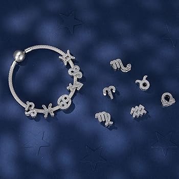 Perline Costellazioni Argento Sterling 925 Con Zirconi - Ciondoli Per Braccialetti Pandora E Collane - Regalo Donna - Foto 4