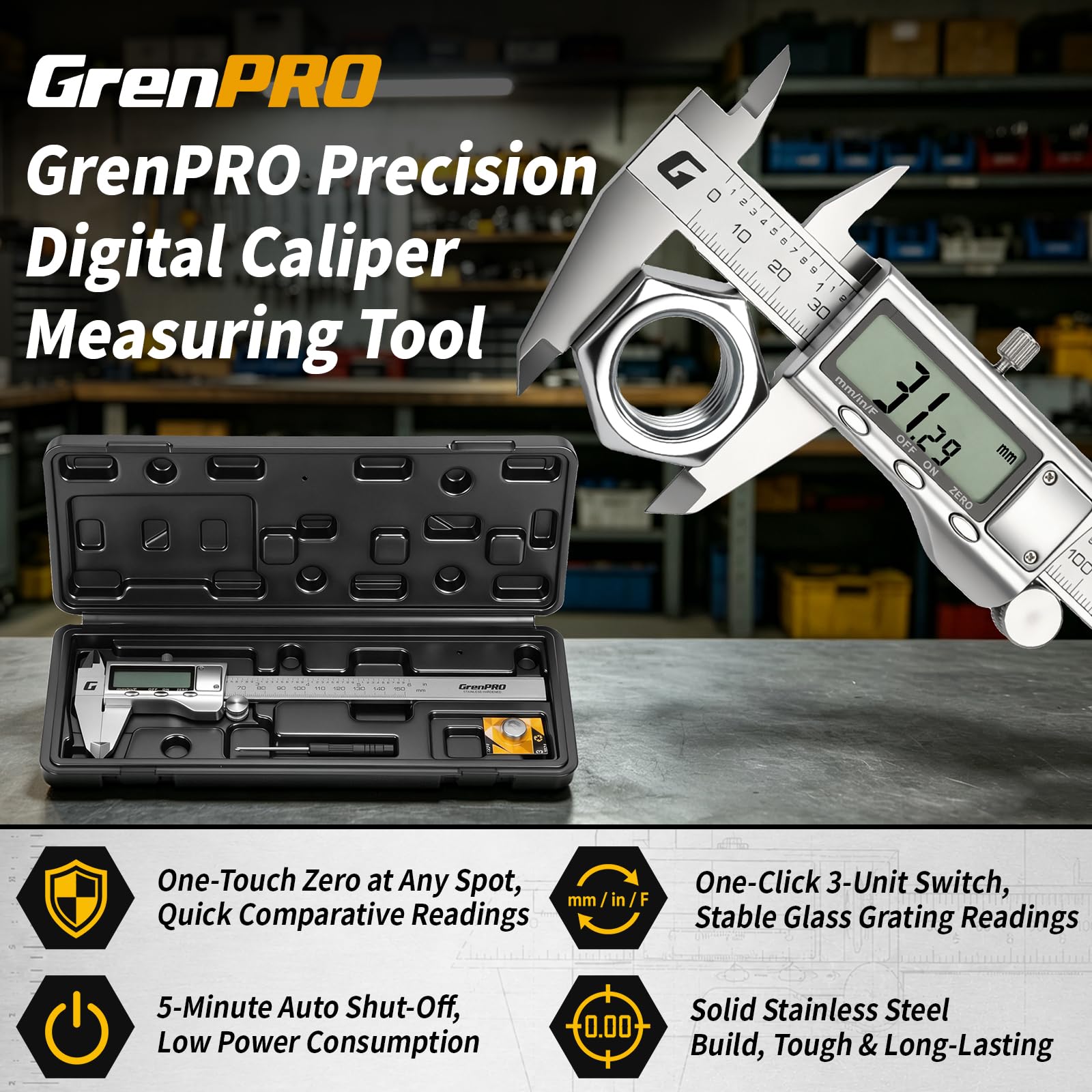 GRENPRO Digital Vernier Caliper - Precise Measurement -2