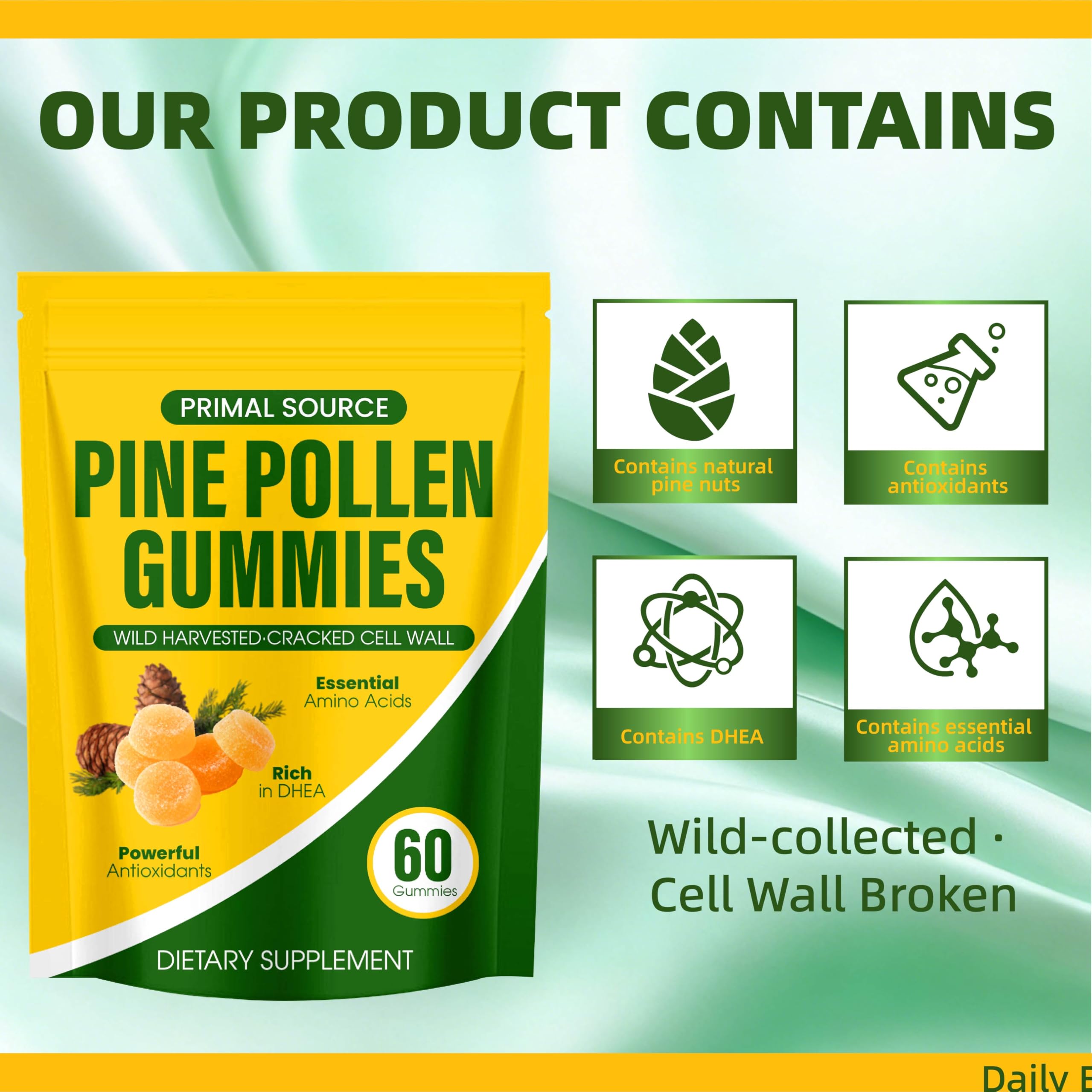 Amazon.com: JXlspe Primal Source Pine Pollen Gummies-Herbal
