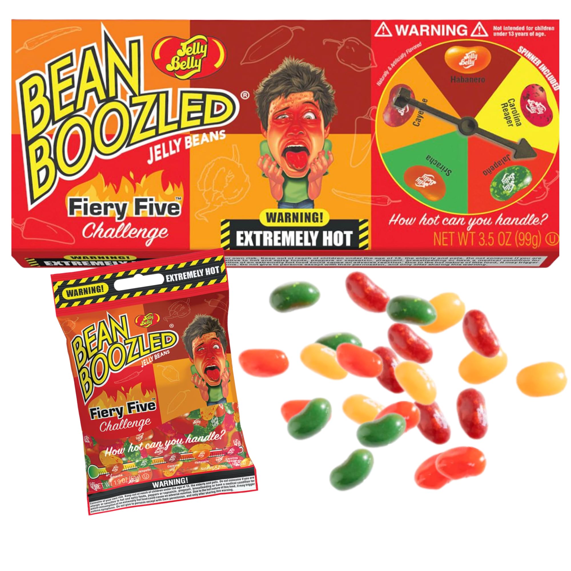 Amazon.com : BeanBoozled Fiery Five Challenge Game with Refill Bag